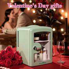 IceBlue 4L Makeup Refrigerator, Valentine's Day Gift Mini Fridge For Cosmetics And Drinks, Car/Home Use (Green/Pink/White/Black), Transparent Window And Chrome Handle - Green - View 3