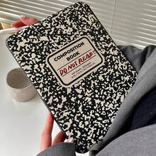 Creative Black & White Splash Ink Book-Shaped Protective Case Compatible With Apple IPad 11th Gen, IPad Pro 2025 New, IPad 10th Gen, IPad Air 7/6, 11-Inch Tablet Protective Cover With Pencil Slot, Fashionable Design For Girls - Black and White - View 3