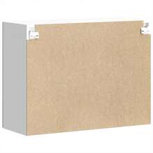 vidaXL Küchen-Hängeschrank Mit Glastür Lucca Grau Sonoma Holzwerkstoff - Grey - View 9