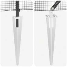 vidaXL 25 X 1,4 M (16 X 16 Mm Maschen) Stahl Und PVC Zaunpfosten, Grau - A - View 9