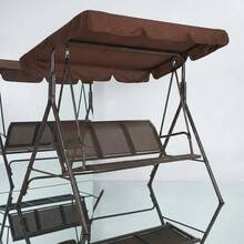 Columpio de Jardín de 3 Plazas con Dosel Ajustable y 227 kg de Capacidad, para Patio y Jardín - Tres asientos - Ver 3