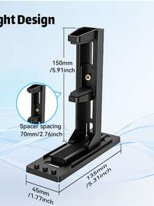 ABS Graphics Card Support Bracket, Prevent Graphics Card Deformation Support Bracket, Dual-Mode Graphics Card Support Bracket Stabilizes Graphics Card To Prevent Deformation - ABS Graphics Card Bracket, Black - View 7