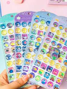 6pcs 3D Luminous Stickers, Suitable For Phone Cases, Notebooks, Planners, Children's Creative Stickers - Multicolor - View 2