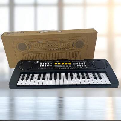 Teclado electrónico portátil de 37 teclas, adecuado para principiantes adolescentes, instrumento educativo para práctica (a partir de 14 años)