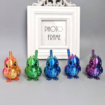 1pc 3D Printed Colorful Bird Whistle - Detailed 3D Printed Decor, Stitch Toys, Travel Toys, Classroom Fidget Toys, Mini Bath Toys, Perfect For Birthday, Holiday Gifts