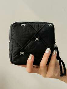 Multi-Color Sanitary Pad & Tampon Storage Bag, Pink Sanitary Napkin Storage Bag, Portable Large Capacity Minimalist Style For Storing Tampons, Sanitary Pads, Liners, Essential For Women, Striped Cosmetic Bag For Travel, Study, Holiday - Multicolor - View 16