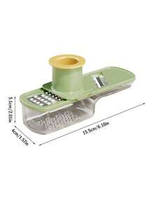 1 pieza Rallador de ajo práctico 3 en 1 con rebanador, recipiente mini picador, preparación de ensaladas de cocina, regalo de Año Nuevo - Multicolor - Ver 15