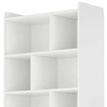 4-stöckiges Bücherregal mit Türen und Schrank, freistehendes Bücherregal mit offenen Fächern für Zuhause, Büro, Wohnzimmer und Schlafzimmer, Weiß, 60 x 30 x 159 cm - Weiss - Übersicht 5