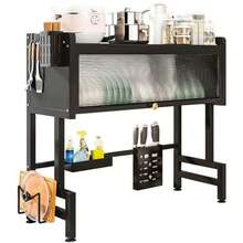 Kitchen Over The Sink Dish Rack: Covered Dish Drying Rack For Dishes And Bowls - Black - View 9