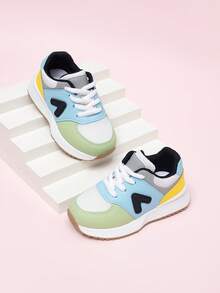 Kids Soft Bottom Casual Sneakers, Fashion White Shoes For Boys And Girls - Green - View 4