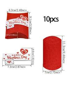 50个/套 情人节礼盒，纸质，适用于情人节、婚礼、派对、生日礼物糖果包装盒（红色、粉色和白色） - 彩色 - 查看 4