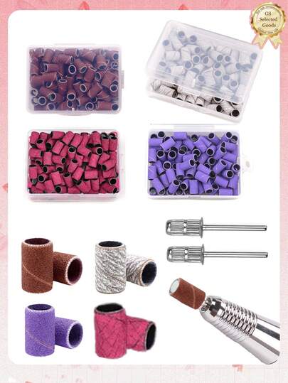 102pcs/Set Nail Grinding Discs, Nail Drill Sanding Rings, Colored #120 Grit, With Bearing Set, High Hardness, Strong Grinding, Easy Nail Art Mastery, Durable, Portable, Suitable For Travel, Spa, Salon, Professional Studio, Home Use, Beginner