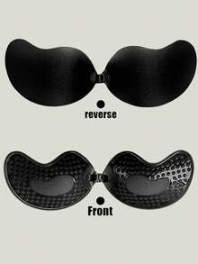 1 Pair Classic Mango Shape Self-Adhesive Nipple Covers, Black - Black - View 7