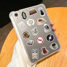 50pcs Y2K Style Black & White Tone Sticker Set, Waterproof & Durable, Suitable For Laptop, Skateboard, Water Bottle, Notebook With Aesthetic Design - F - View 4