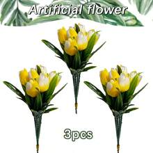 1 باقة من 6 زهور زنبق صناعية مصغرة، طول 19 سم/7.4 بوصة، نباتات صناعية واقعية، زهور اصطناعية، ديكور زهري واقعي، مصنوعة من مادة البولي إيثيلين، مناسبة لديكور حفل التخرج، أعمال فنية نباتية، ديكور الغرف، ديكور طاولات، ديكور داخلي، ديكور غرفة الطالب/المكتب، ديكور حفلات خارجية وأعياد الميلاد، ديكور مدخل المنزل والفندق والمطعم وغرفة المعيشة وغرفة النوم والمطبخ والحديقة، ديكور عيد الفصح، ديكور مركزي لطاولة الطعام في المناسبات - متعدد الألوان - مشاهدة 19