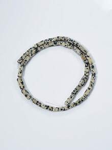 4*13毫米天然长方形紫水晶/虎眼石/图画碧玉/达尔马提亚碧玉水晶玛瑙宝石隔珠散珠，DIY饰品制作吊坠珠 - 彩色 - 查看 18