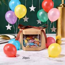 20pcs/Pack Gift Boxes With Display Window, Hexagon Paper Boxes With Lids, Suitable For Gifts, Crafts, Cakes, Candies, Wedding Party, Birthday Boxes For Various Festivals And Occasions - Multicolor - View 20