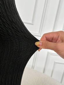 AIJ Amarilo 女士修身弹力针织连体裤 – 优雅休闲，完美适用于情人节约会、婚礼宾客着装、嘉年华造型、春假和夏季日常穿着 - 黑杏色 - 查看 7