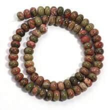 65pcs 8x5mm Natural Stone Flat Round Abacus Beads For Making Jewelry, DIY Fashion Bracelets Necklaces Men's And Women's Gifts - Oblate - View 18