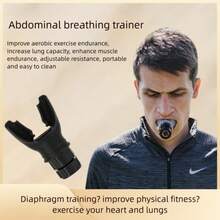 Fitness Trainer Breathing Exerciser, Portable Adjustable Resistance Lung & Abdominal Breathing Trainer, Respiratory Muscle Fitness Device - Black Dots Indicating Running Volume (breathing Trainer) - View 3