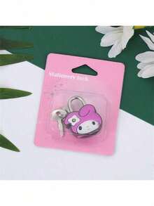 Sanrio 1/Piece Hello Kitty Chain Mini Lock, Cute Melody Cartoon Multifunctional Luggage Lock, Suitable For Suitcases, Drawers And Diaries, Perfect Birthday Gift, Valentine's Day, Wedding, Travel Accessories, Back To School Season - Multicolor - View 5