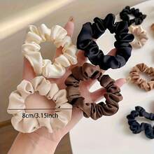 3 piezas Scrunchies retro, alta elasticidad - Adecuado para el hogar, actividades al aire libre, viajes y otras ocasiones Sujetadores de cola de caballo Bandas elásticas para el cabello Cuerda para el cabello Elástico para el cabello - Multicolor - Ver 7