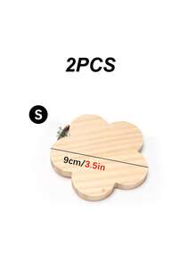 1 Stück / 2 Stück / 3 Stück hölzerne blumenförmige Plattform, Ständer, Leiter, Sitzstange für Papageien, Hamster, Klettern, Vogelkäfig-Zubehör, geeignet für Vögel, ganzjährig - Aprikosenfarben - Übersicht 10