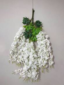 6/12/24件装人造紫藤花环，3.75英尺丝绸紫藤花环，仿真悬挂花卉，适用于婚礼、花园、墙面装饰 - 粉色 - 查看 15