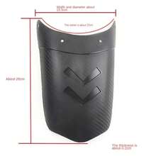 Guardabarros delantero alargado para motocicleta, extensión de rueda trasera y delantera, protector salpicaduras para accesorios universales de motocicleta MTIT - Fibra de carbono grande - Ver 2