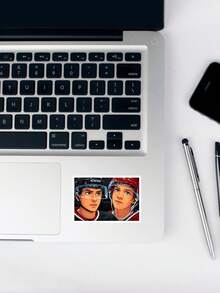 霍兰德和罗萨诺夫贴纸，激烈竞争的霍兰德和罗萨诺夫队 | LGBT冰球浪漫故事，适用于水瓶和笔记本电脑的乙烯基贴纸，防水贴纸 - 彩色 - 查看 5