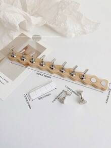 3D立体磁性美甲练习展示架套装:1个底座+10个手指支架,采用木纹弧形矩形设计,适用于美甲DIY、美甲沙龙练习、美甲摄影道具 - 彩色 - 查看 9