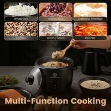 SUPERLEX Electric Rice Cooker With Measuring Cup, Removable Non Stick Bowl, Keep Warm, Detachable Power Cord, 450W 1L - UK Plug(220-240V) - View 4