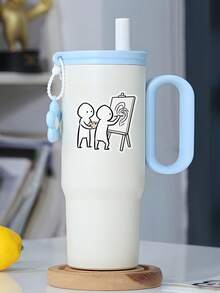 1pc Simple Line Drawing Image Sticker Pack – Fun Stickers For Laptops, Water Bottles, And Notebooks.Add An Artistic Touch To Your Essentials With These Simple Line Drawing Image Stickers. - Fine - View 3