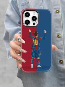Selected Football 10 Jersey Printed All Inclusive Mixed Color Phone Case, Suitable For IPhone17PRO MAX/17 AIR/15ProMax/16PROMAX/GalaxyS22/S23/S24/S23 Plus/S24 Ultra/S25/A15/A33/A23. A Must-Have For Commuting - Fade Resistant, Flawless, Suitable As A Gift For  Day, Independence Day, Valentine's Day, Or Birthdays Of Family And Friends. - White - View 5