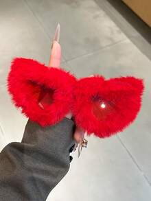 New Fashionable Plush Heart-Shaped Novelty Glasses For Party And Occasions - Multicolor - View 3