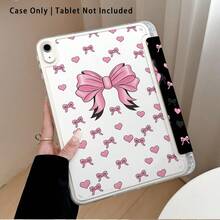 Bow-Knot 3+Y Fold Anti-Bend, Painted Effect Acrylic Crystal Cover Compatible With Honor, Matepad, Redmi, OPPO, VIVO, Apple, Auto Wake/Sleep Function, Built-In Pencil Slot, Multi-Angle Foldable Stand - Perfect Daily Protection, Great Holiday Gift - Multicolor - View 4