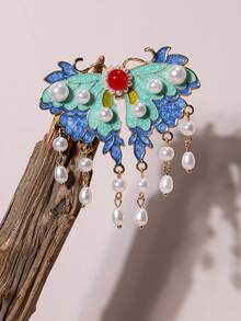 2pcs Faux Pearl Charm Bird Decor Hair Clip Elegant,Hair Accessories,Hair Barrettes Hair Clips Hair Claws, School Stuff, Head Accessories - Gold - View 6