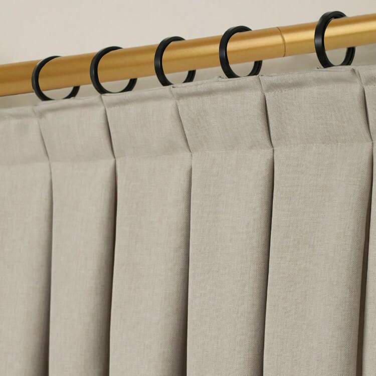 Golden Extendable Carbon Steel Curtain Rod Pole With End Finials - 1PC - View 2