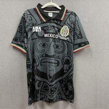[48h Instant Delivery]Mexico 98 World Cup Retro Jersey  Totem Black Away Football Shirt - 彩色 - 查看 1