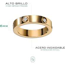 ® Anillos para mujer de acero inoxidable resistentes con detalles elegantes. Regalos y obsequios de accesorios para mujer ideal en cumpleaños, bodas y graduaciones. Joyería, Gift jewelry.,41145290 - Naranja Quemada - Ver 2