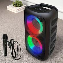 Portable Bluetooth Speakers, Karaoke Machines, Rechargeable DJ/PA Speaker Systems With Cards And Voice Prompts, AUX Input, REC, TWS For Outdoor Sports And Family Gatherings - màu đen - Xem 1