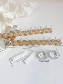 3D立体磁性美甲练习展示架套装:1个底座+10个手指支架,采用木纹弧形矩形设计,适用于美甲DIY、美甲沙龙练习、美甲摄影道具 - 彩色 - 查看 24