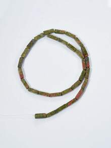 4*13毫米天然长方形紫水晶/虎眼石/图画碧玉/达尔马提亚碧玉水晶玛瑙宝石隔珠散珠，DIY饰品制作吊坠珠 - 彩色 - 查看 10