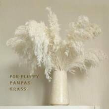 Jarrón beige con textura blanca de 6 pulgadas jarrón de pampas jarrones rústicos bohemios para decoración del hogar decoración de granja jarrones de flores modernos en crema minimalista para-B031 - Copo de nieve - Ver 2