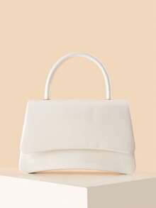 Noctella Shiny Elegant Mirror Handbag, Charming And Low-Key Luxurious, Sophisticated Ladies' Evening Bag, Fashionable Shoulder Chain Bag, Perfect Match For Dresses, Gowns, Formal Wear, Suitable For Formal Dinners, Gatherings, Graduations, Parties, Balls - White - View 3