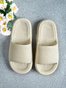 2025新款家用浴室防滑无异味拖鞋，EVA鞋垫拖鞋，带来踩在粪便上的感觉 - 杏色 - 查看 4