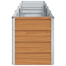vidaXL Hochbeet Hellbraun 320 x 40 x 45 cm, verzinkter Stahl - A - Übersicht 6