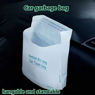 60/80pcs Disposable Trash Bags, Suitable For Car, Vomit Bags, Size: 8.07 X 9.84 Inches. Upgraded Reinforced Design, Durable, Suitable For Various Scenarios Like Car, Kitchen, Bedroom, Office, Travel & Camping