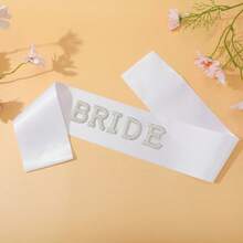 3pcs/Set New Bridal Party Headband, Pearl Headpiece, Wedding Bachelorette Party Essential Shoulder Veil Headwear - Multicolor - View 9