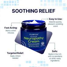 FILMFISH Neuropathy Cream - Soothing Cream For Feet, Legs, Hands, Etc. Aloe Shea Butter Gentle Clove Moisturizing Body Care Daily - Collagen - Xem 2